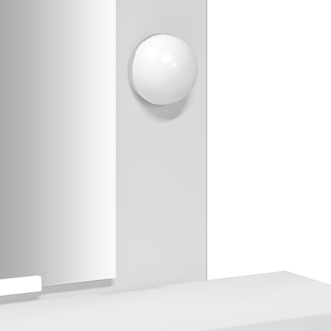vidaXL Dressing Table with LED Lights White 50x41x140 cm