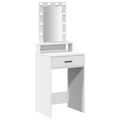 vidaXL Dressing Table with LED Lights White 50x41x140 cm