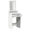 vidaXL Dressing Table with LED Lights White 50x41x140 cm