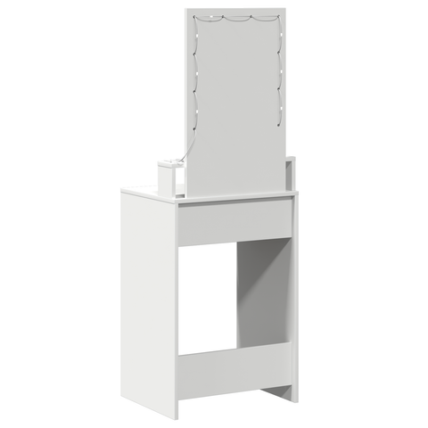 vidaXL Dressing Table with LED Lights White 50x41x140 cm