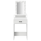 vidaXL Dressing Table with LED Lights White 50x41x140 cm