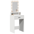 vidaXL Dressing Table with LED Lights White 50x41x140 cm