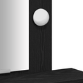 vidaXL Makeup Table with LED Lights - Black Oak, 50x41x140 cm