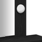 vidaXL Makeup Table with LED Lights - Black Oak, 50x41x140 cm