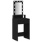 vidaXL Makeup Table with LED Lights - Black Oak, 50x41x140 cm