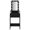 vidaXL Makeup Table with LED Lights - Black Oak, 50x41x140 cm
