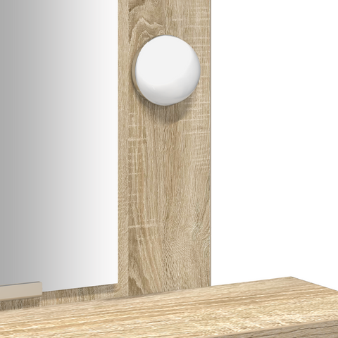vidaXL Dressing Table with LED Lights - Sonoma Oak - 50x41x140 cm