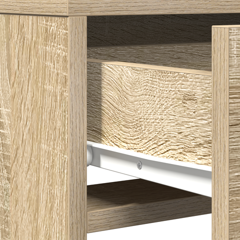 vidaXL Dressing Table with LED Lights - Sonoma Oak - 50x41x140 cm