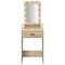 vidaXL Dressing Table with LED Lights - Sonoma Oak - 50x41x140 cm