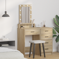 vidaXL Dressing Table with LED Lights - Sonoma Oak - 50x41x140 cm