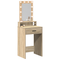 vidaXL Dressing Table with LED Lights - Sonoma Oak - 50x41x140 cm