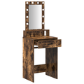 vidaXL Dressing Table with LED Lights Smoked Oak 50x41x140 cm