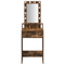 vidaXL Dressing Table with LED Lights Smoked Oak 50x41x140 cm