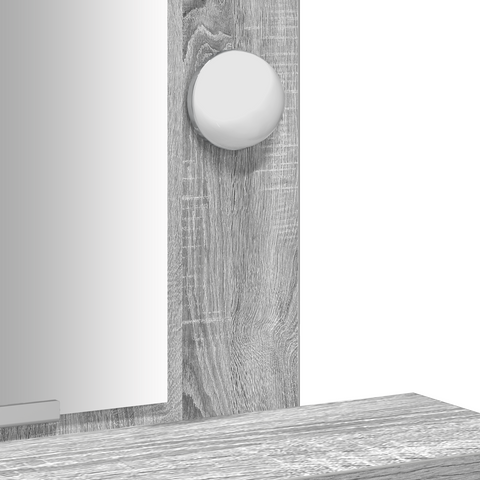 vidaXL Dressing Table with LED Lights in Grey Sonoma - 50x41x140 cm