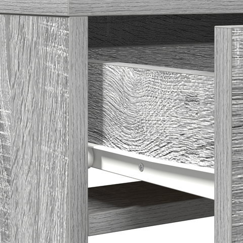 vidaXL Dressing Table with LED Lights in Grey Sonoma - 50x41x140 cm