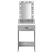 vidaXL Dressing Table with LED Lights in Grey Sonoma - 50x41x140 cm