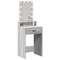 vidaXL Dressing Table with LED Lights in Grey Sonoma - 50x41x140 cm