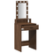 vidaXL Dressing Table with LED Lights Brown Oak 50x41x140 cm