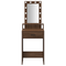 vidaXL Dressing Table with LED Lights Brown Oak 50x41x140 cm