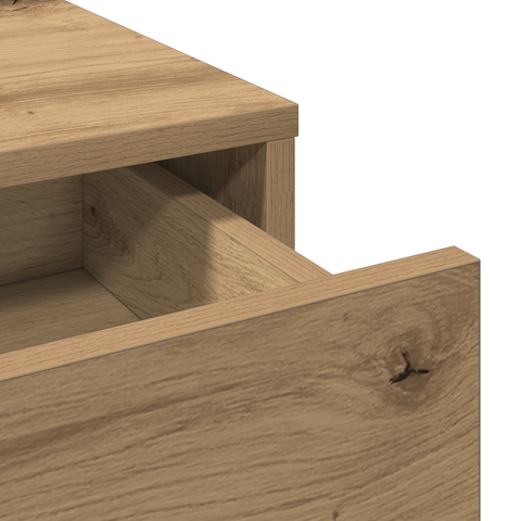 vidaXL Vanity Table with LED Lights - Artisan Oak, 50x41x140 cm