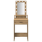 vidaXL Vanity Table with LED Lights - Artisan Oak, 50x41x140 cm