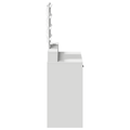 vidaXL Dressing Table with LED Lights - White, 79x41x140 cm