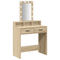 vidaXL Dressing Table with LED Lights - Sonoma Oak - 79x41x140 cm