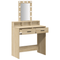 vidaXL Dressing Table with LED Lights - Sonoma Oak - 79x41x140 cm