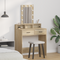 vidaXL Dressing Table with LED Lights - Sonoma Oak - 79x41x140 cm