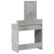 vidaXL Makeup Table with LED Lights - Concrete Grey, 79x41x140 cm