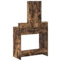 vidaXL Makeup Table with LED Lights in Smoked Oak - 79x41x140 cm