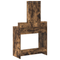vidaXL Makeup Table with LED Lights in Smoked Oak - 79x41x140 cm