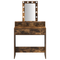 vidaXL Makeup Table with LED Lights in Smoked Oak - 79x41x140 cm