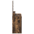 vidaXL Makeup Table with LED Lights in Smoked Oak - 79x41x140 cm