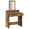 vidaXL Dressing Table with LED Lights - Vintage Wood Style, 79x41x140 cm