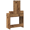 vidaXL Dressing Table with LED Lights - Vintage Wood Style, 79x41x140 cm