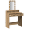 vidaXL Dressing Table with LED Lights Artisan Oak 79x41x140 cm