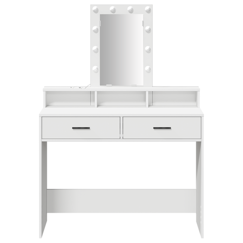 vidaXL Dressing Table White 100 x 41 x 140 cm Engineered wood