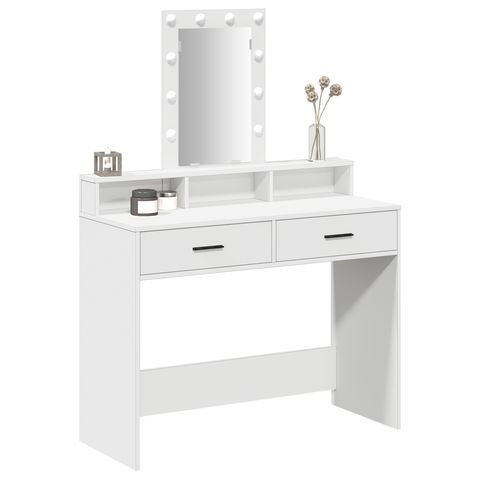 vidaXL Dressing Table White 100 x 41 x 140 cm Engineered wood
