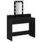 vidaXL Vanity Table Black oak Engineered wood 100 x 41 x 140 cm Mirror