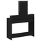 vidaXL Vanity Table Black oak Engineered wood 100 x 41 x 140 cm Mirror