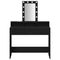 vidaXL Vanity Table Black oak Engineered wood 100 x 41 x 140 cm Mirror