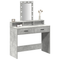 vidaXL Dressing Table with LED Lights Concrete Grey 100x41x140 cm