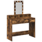 vidaXL Dressing Table with LED Lights Smoked Oak 100x41x140 cm