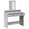vidaXL Dressing Table with LED Lights Grey Sonoma 100x41x140 cm