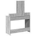 vidaXL Dressing Table with LED Lights Grey Sonoma 100x41x140 cm