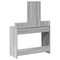 vidaXL Dressing Table with LED Lights Grey Sonoma 100x41x140 cm