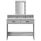 vidaXL Dressing Table with LED Lights Grey Sonoma 100x41x140 cm