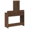 vidaXL Brown Oak Dressing Table with LED Lights, 100x41x140 cm