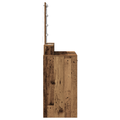 vidaXL Dressing Table with LED Lights - Vintage Wood, 100x41x140 cm